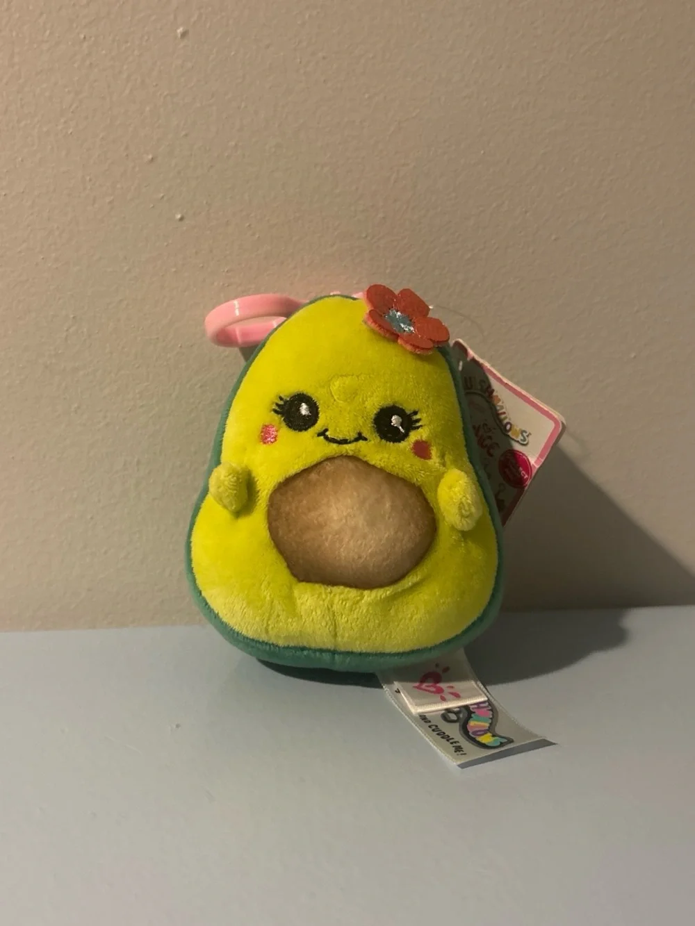 Squishmallows Mint Green Unicorn & Bright Green Avocado Plush Keychain Duo